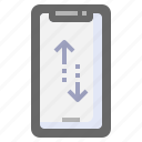 scrolling, double, sided, arrow, responsive, design, scroll, electronics, swipe, smartphone