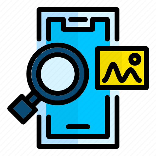 Search, mobile, picture, magnifier icon - Download on Iconfinder