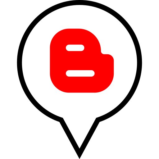 Blogger, pin, pointer, navigation, location icon - Free download