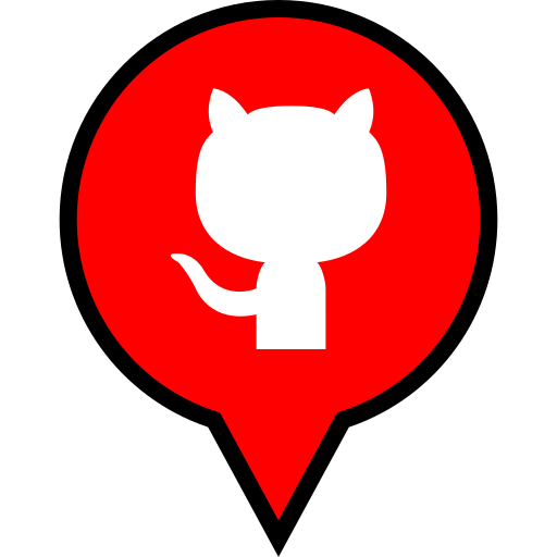 Github, pin, logo, pointer, navigation icon - Free download