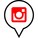 instagram, pin, marker, pointer, navigation, location