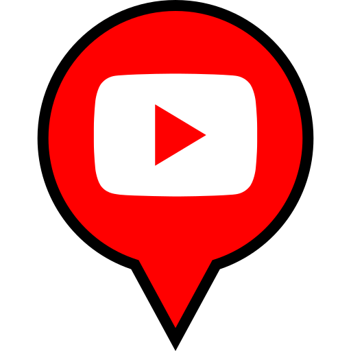 Play, pin, location, navigation, youtube play icon - Free download