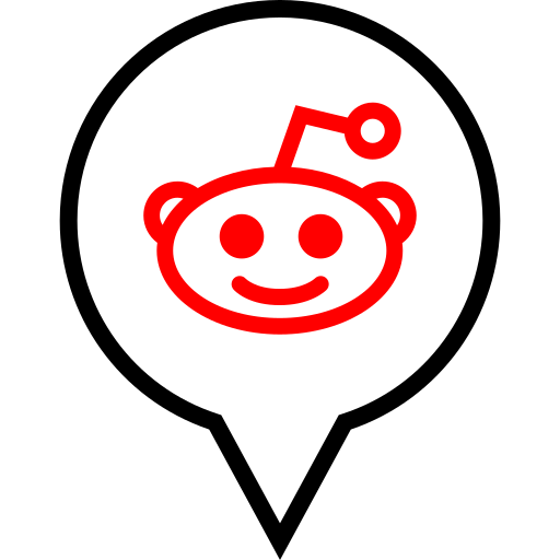 Reddit, pin, pointer, location icon - Free download