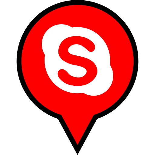 Skype, pin, pointer, navigation icon - Free download