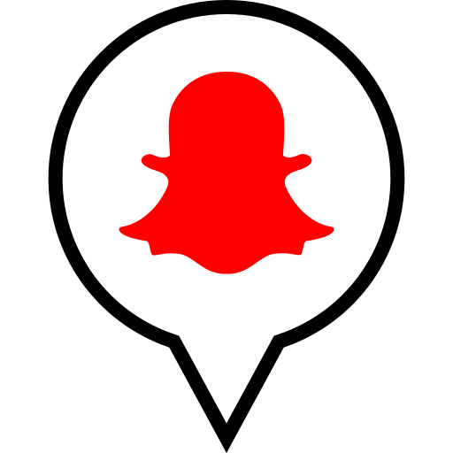 Snapchat, pin, pointer, navigation icon - Free download
