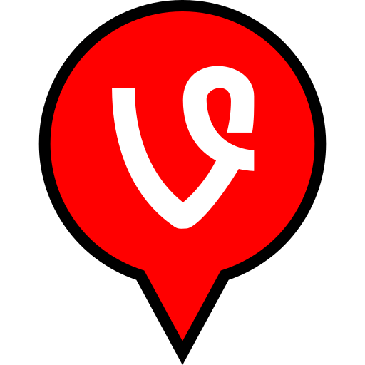 Vine, pin, vine logo, location icon - Free download