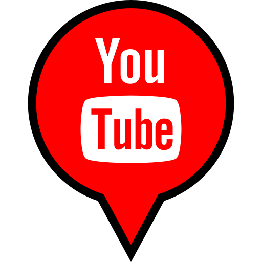 Youtube, pin, pointer, navigation icon - Free download