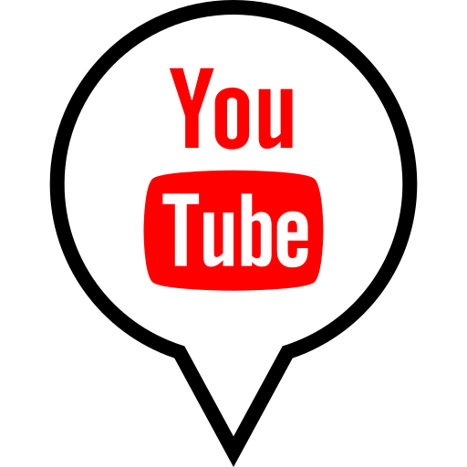 Youtube, online, pin, location icon - Free download