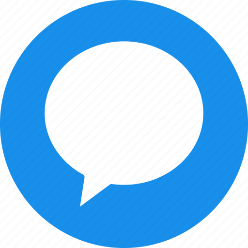 Blue, bubble, chat, chatting, circle, comment, communication icon - Download on Iconfinder