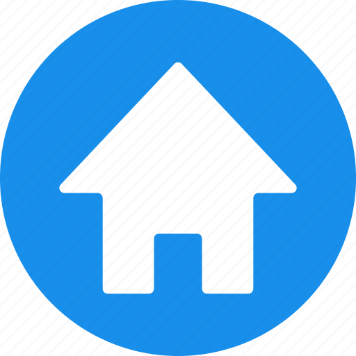 Address, blue, casa, circle, home, house, local icon - Download on Iconfinder