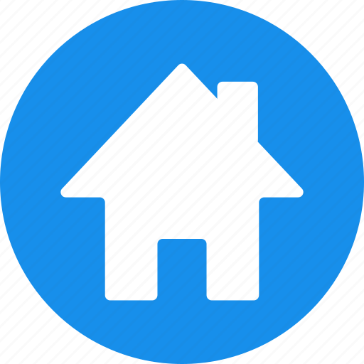 Address, blue, casa, circle, home, house, local icon - Download on Iconfinder