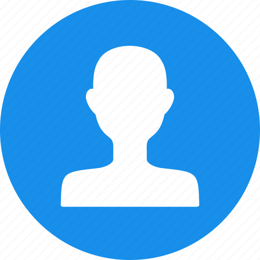 Account, avatar, blue, contact, male, portrait, profile icon - Download on Iconfinder