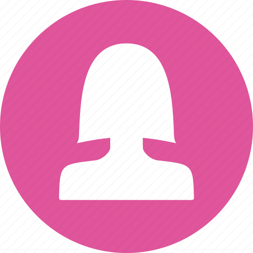 Account, avatar, circle, female, pink, profile icon - Download on Iconfinder
