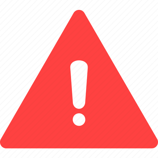 Alert, attention, caution, danger, exclamation, red icon - Download on Iconfinder