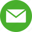 envelope, green, letter, mail, message, notice, office 