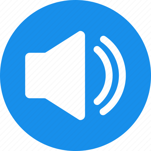 Blue, circle, music, sound, sounds, speaker icon - Download on Iconfinder