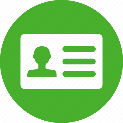 Card, driver's, drivers, green, id, identification, identity icon - Download on Iconfinder