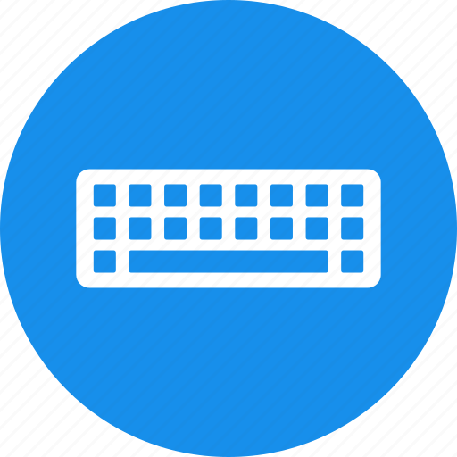 Blue, circle, computer, electronic, input, interface, keyboard icon - Download on Iconfinder