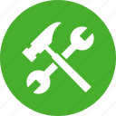 build, diy, green, hammer, project, repair, settings
