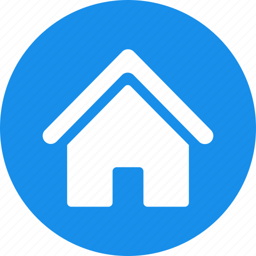 Address, apartment, blue, casa, circle, home, homepage icon - Download on Iconfinder
