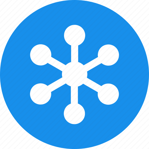Blue, circle, communication, internet, network, networking icon - Download on Iconfinder