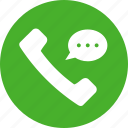 call, circle, communication, conversation, customer support, green