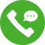 call, circle, communication, conversation, customer support, green 