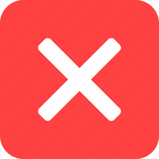 Square, cancel, close, delete, exit, red, stop icon - Download on Iconfinder