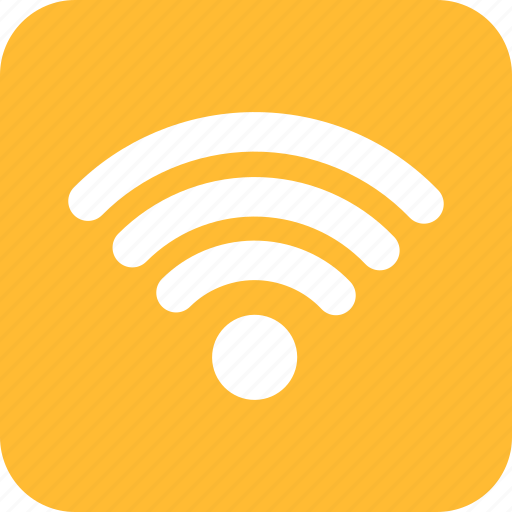 Square, internet, network, signal, wifi, yellow icon - Download on Iconfinder