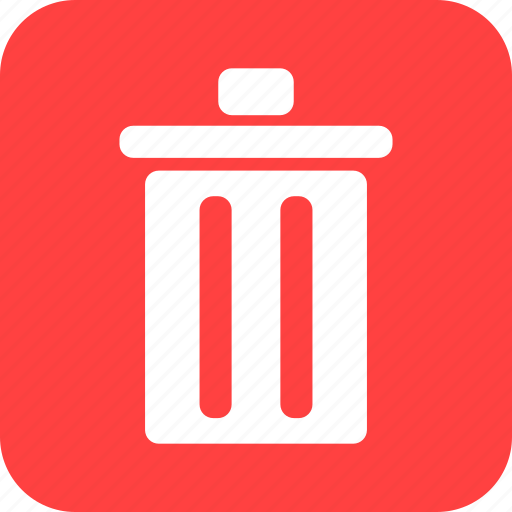 Square, delete, garbage, recycle, red, rubbish icon - Download on Iconfinder