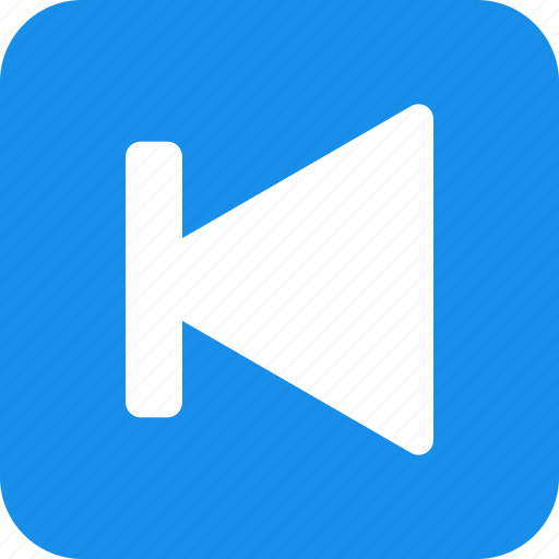 Square, arrow, back, blue, left, previous icon - Download on Iconfinder