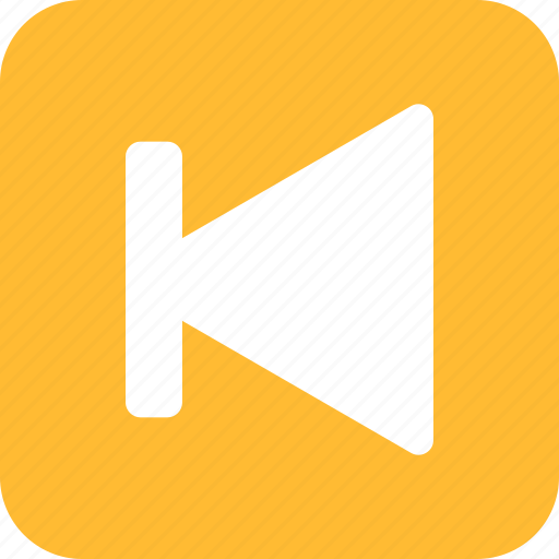 Square, arrow, back, left, previous, yellow icon - Download on Iconfinder