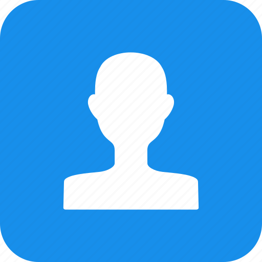 Square, account, avatar, blue, male, profile, user icon - Download on Iconfinder