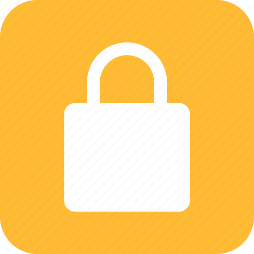 Square, lock, privacy, safe, secure, security, yellow icon - Download on Iconfinder