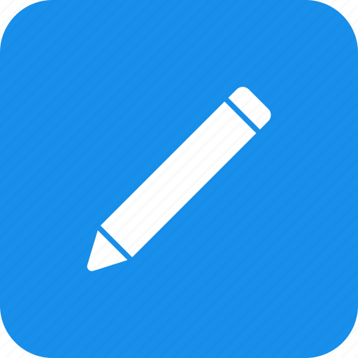 Square, blue, compose, draw, edit, pencil, write icon - Download on Iconfinder