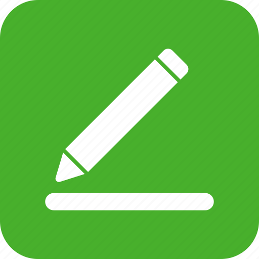 Square, compose, draw, edit, green, pencil, write icon - Download on Iconfinder