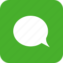 square, chat, chatting, comment, green, message, talk