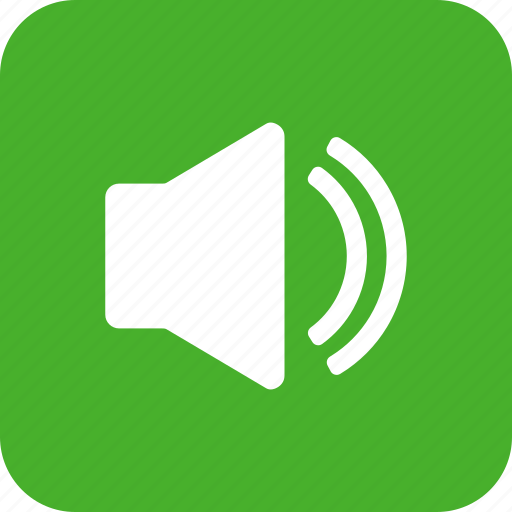 Square, green, music, sound, sounds, speaker icon - Download on Iconfinder