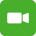 square, green, movie, video, video camera