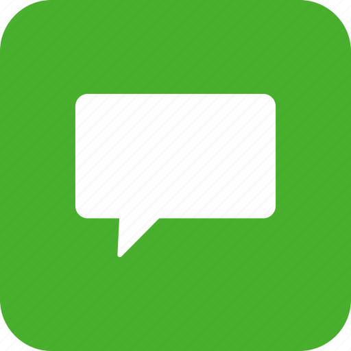 Square, chat, chatting, comment, green, message, talk icon - Download on Iconfinder