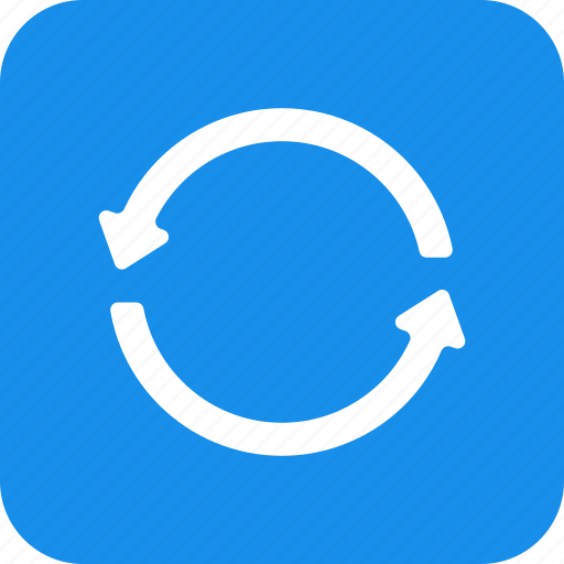 Blue, refresh, reload, renew, repeat, retweet, square icon - Download on Iconfinder