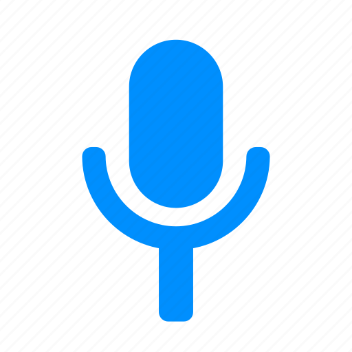 Blue, mic, microphone, minimalist, record icon - Download on Iconfinder