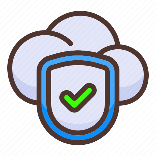Cloud, shield, approved icon - Download on Iconfinder