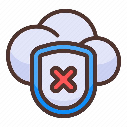 Cloud, shield, rejected icon - Download on Iconfinder