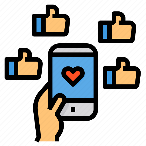 Social, media, like, hands, smartphone, thumbs, up icon - Download on Iconfinder