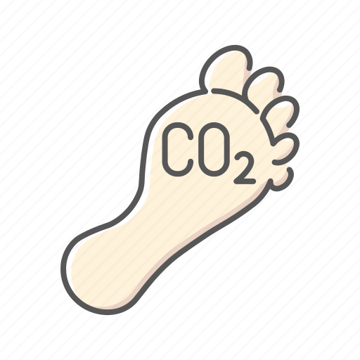 Carbon dioxide, carbon footprint, climate change, environment, foot, pollution icon - Download on Iconfinder