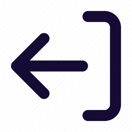 Arrow, left, from, bracket icon - Download on Iconfinder