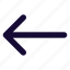 arrow, left, long 