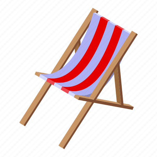 Solarium, chaise, longue, isometric icon - Download on Iconfinder