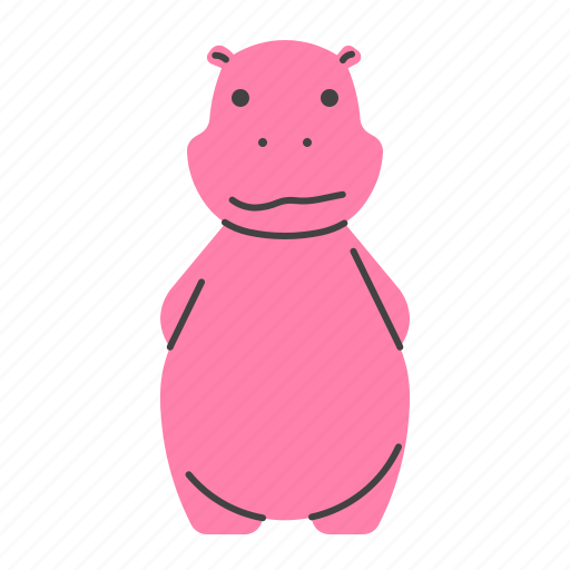 Animal, hippopotamus, pink, zoo icon - Download on Iconfinder